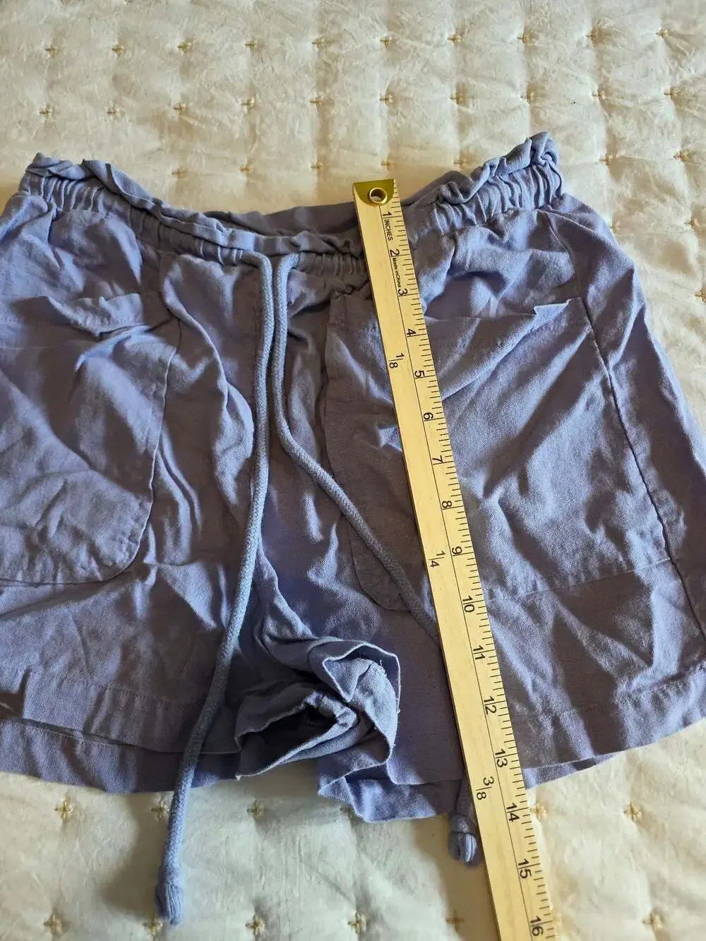 Universal Thread Women's Lavender Linen Blend Pull-On Drawstring Shorts